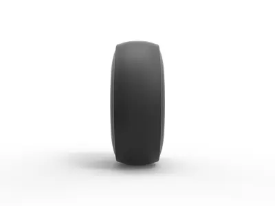 Dragster rear tire at speed Scale 1 to 25 3D print model