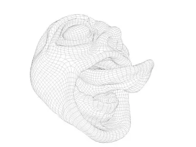 Funky Head Decoration Free low-poly 3D model