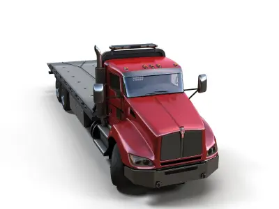Kenworth t440 tow truck Low-poly 3D model