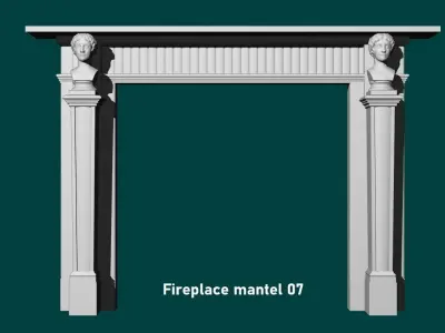 Georgian style fireplaces series No7 3D model
