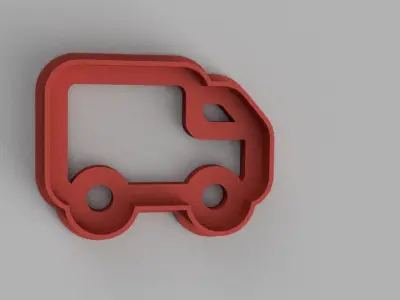 SET 5 COOKIE CUTTER 3D print model truck car wheel 3D print model