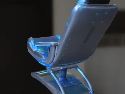 Futuristic Recliner Chair Sci-Fi  3D model