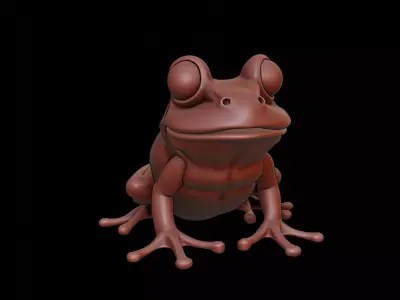 Frog Animal Sculpture 3D print model get