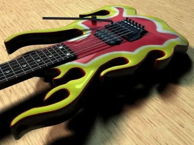 Ibanez Flame Guitar 3D model