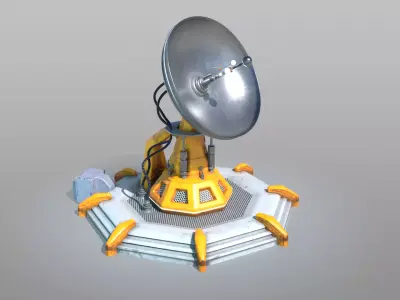 Scifi locator Low-poly 3D model
