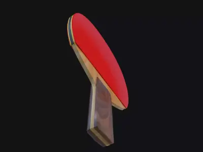 Pingpong paddle Low-poly 3D model