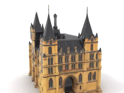 Gothic Castle Architecture model pack Low-poly 3D model