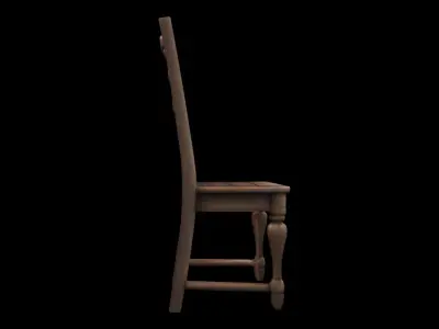 3d Model  Ladderback Chair Isolated On High Render 3D model buy