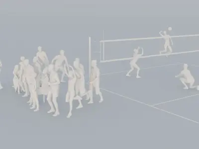 03 CROWDS SPORT SUMMER SITTING PEOPLE SCANS MAN WOMAN 3D print model