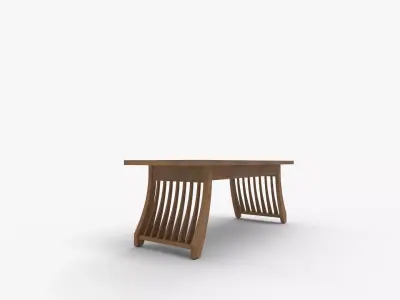 Tribesigns Rectangular Dining Room Table 3D model