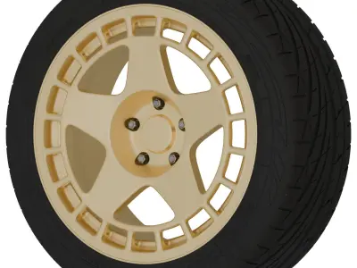 Fifteen52 Turbomac Aftermarket Wheel Low-poly 3D model