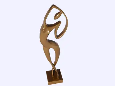 woman decorative sculpture 3D print model