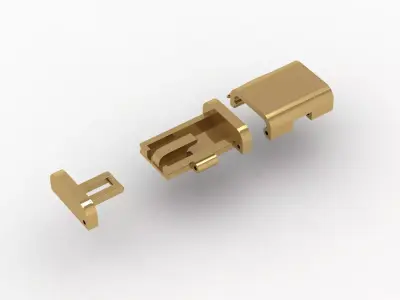 lock clasp for bracelet chain Free 3D print model