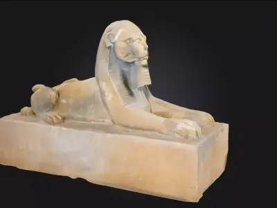 Sphinx Statue Iconic Monument Model for Ancient Egyptian 3D model