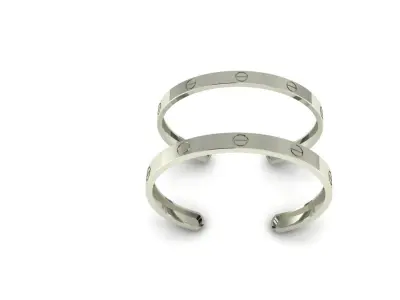 2 Luxury Bangle Bracelets 3D print model