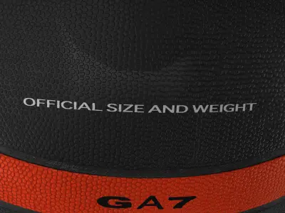 Basketball ball EBA black Low-poly 3D model