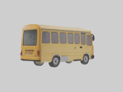 Mini Bus Model 1 Low-poly 3D model