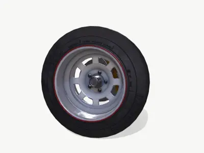 Rally wheel FS - 228 Low-poly 3D model