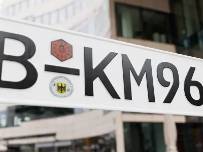 German Number Plate Low-poly 3D model