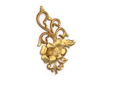 Classic carved decor ornament 343 3D model