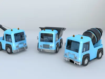 TOY TRUCKS 3D model