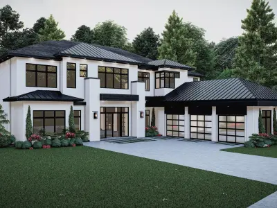 Modern House Number 13 - Stl-Dae file - 3d model Only 3D print model