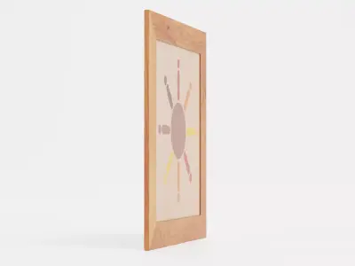 -Wall Picture V1 Sun- Low-poly 3D model