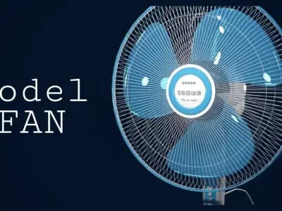 MODEL FAN RIGGED Free 3D model