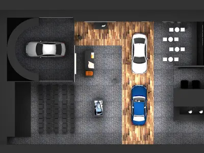 benz booth  pop up store 3D model