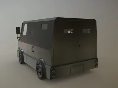 car black Low-poly 3D model