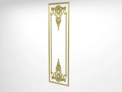 Plaster decorative frame 3D model 04 3D model
