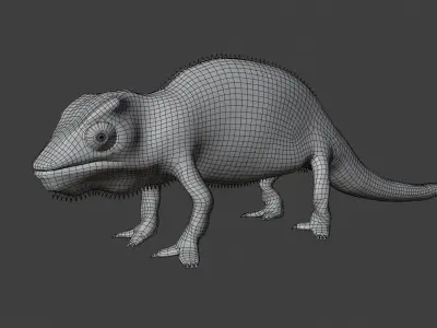 Chameleon Low-poly 3D model