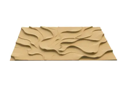modern panel wall decor set wall relief mural CNC 104 3D model