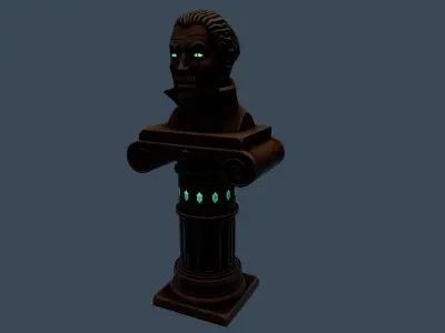 Pedestal bronze 2 Low-poly 3D model