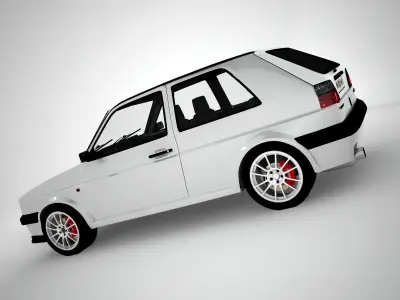 VW Golf 2 Angry rabbit street racing 3D model