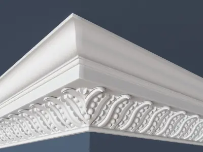 Decorative Crown Molding 3D model 16