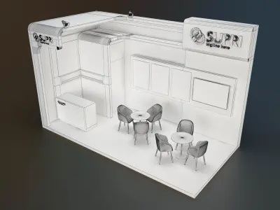 EXHIBITION STAND ARY 18 sqm 3D model