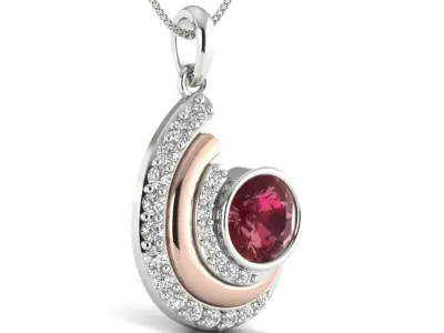 Women pendant  3D print model buy