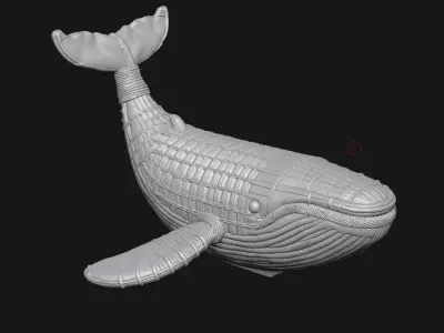 whale 3D print model