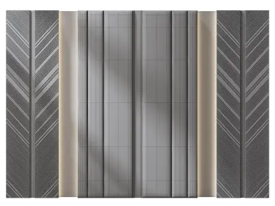 Headboard Wall Panel Decor 99 3D model