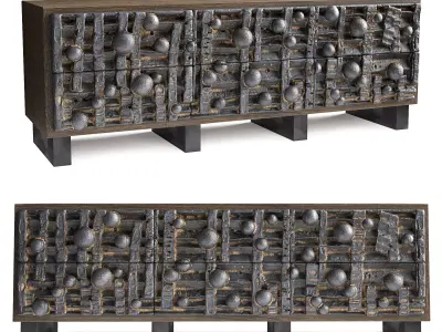 Chahan and Peter Lane Cabinet Ceramique brun Low-poly 3D model