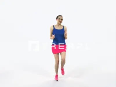 Dream 02F Running Jogging Sports Woman Low-poly 3D model
