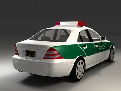Mercedes Benz C240 Police 3D model
