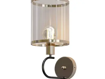 konrad wall light with glass shade 3D model