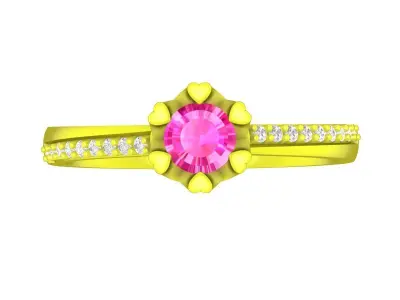 A5240 Fashion Diamond Women Ring 3D print model
