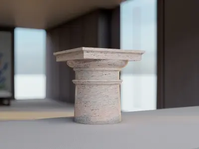 capital pair of columns 3D model