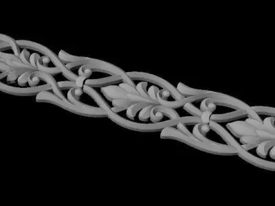 Central decor ornament for furniture 3D model 231