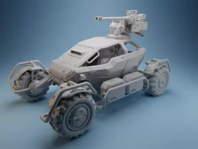 KV-Vehicle-001 space vehicle ADD-ON 3D print model