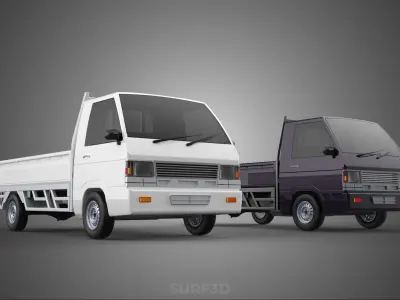 PICKUP FLAT DECK PICK UP COLT DELICA L300 CAR TRUCK CARRY DIESEL 3D model