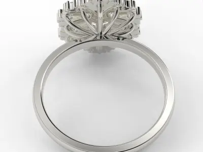 Cluster ring 3D print model